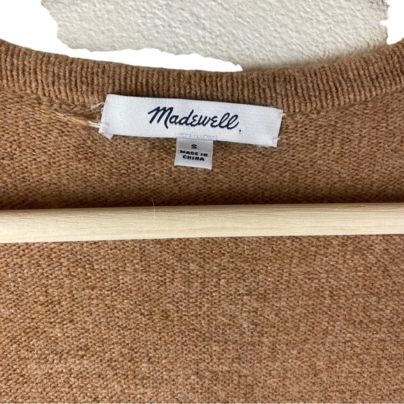 Madewell Kent Colorblock Wool/ Alpaca blend Cardigan Size Small - Picture 9 of 10